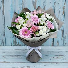 Букет цветов из:  Герберы, Альстромерии и Хризантемы в Нюксенице