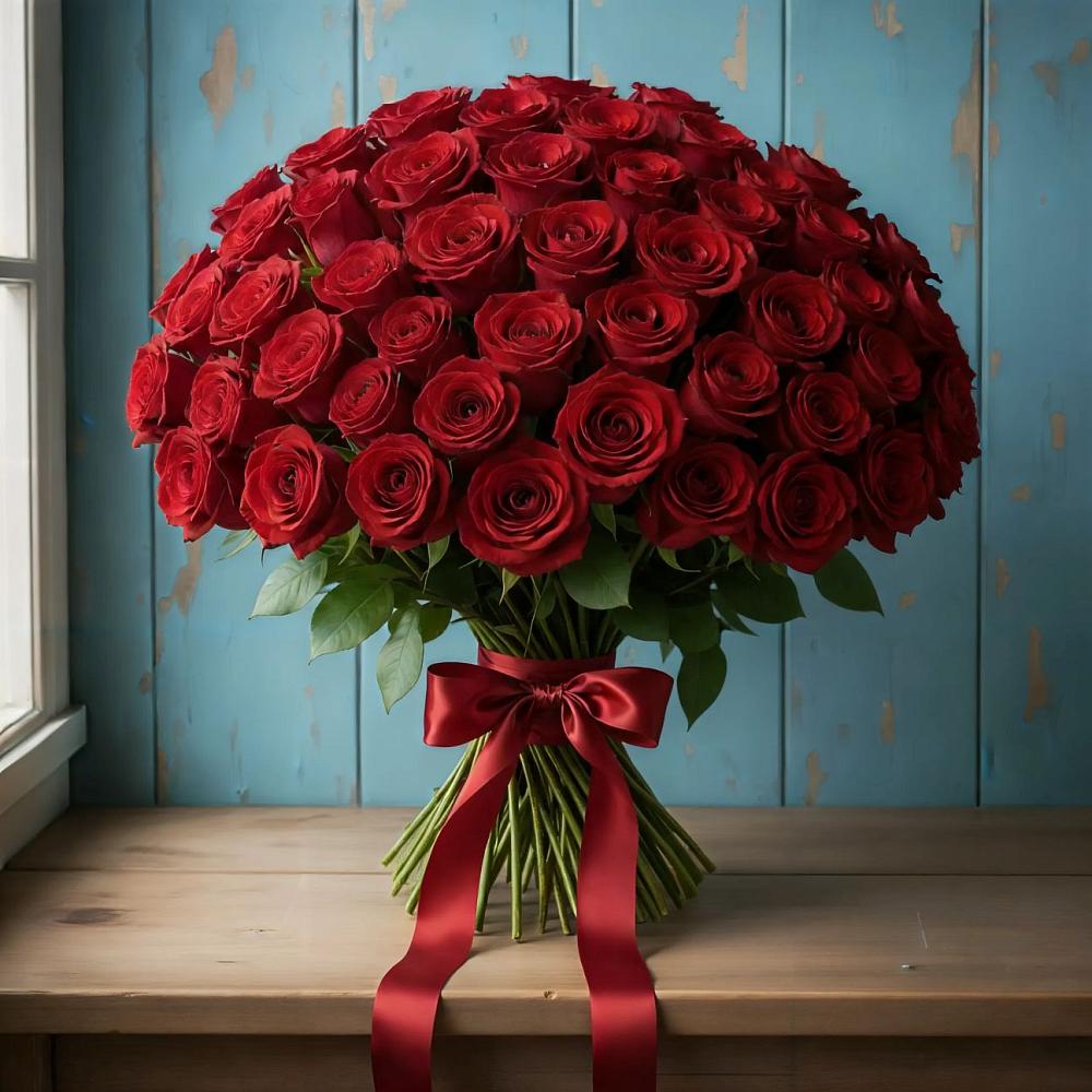 Букет Красные розы Блэк Меджик в Нюксенице