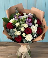 Букет цветов из:  Розы и Альстромерии в Нюксенице