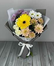 Букет цветов из:  Розы, Герберы и Хризантемы в Нюксенице