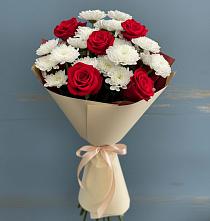 Букет цветов из:  Розы и Хризантемы в Нюксенице
