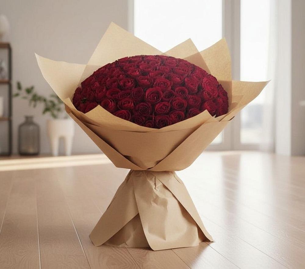 Букет 101 Красная роза в Нюксенице