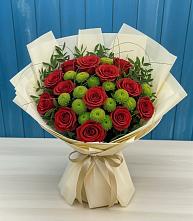 Букет цветов из:  Розы и Хризантемы в Нюксенице