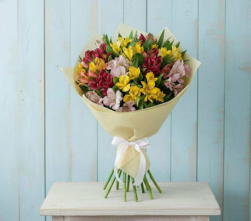 Букет цветов из: Альстромерии в Нюксенице