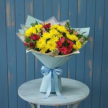 Букет цветов из:  Альстромерии и Хризантемы в Нюксенице